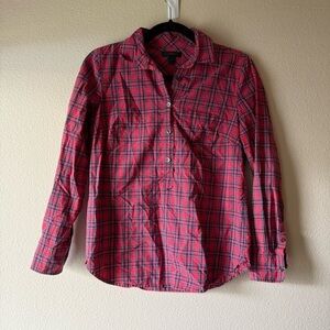 J. Crew Red and Blue Plaid Shirt